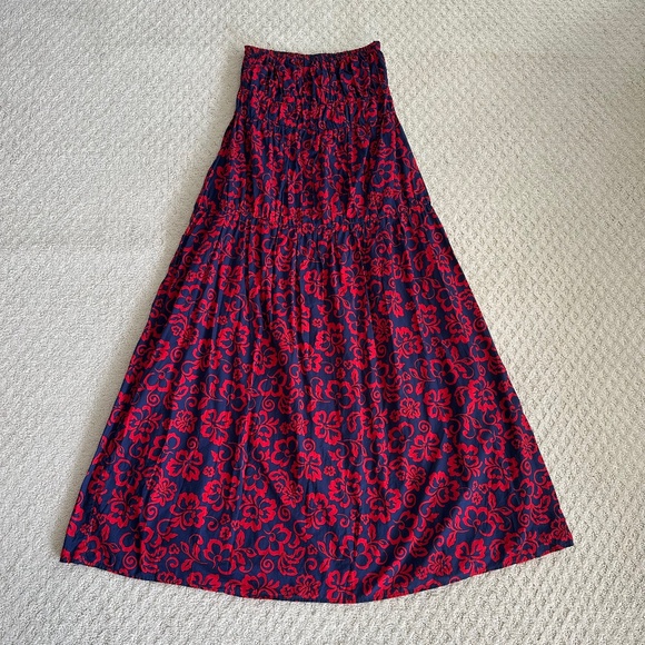 Anthropologie Sundry Aloha Floral Strapless Maxi Dress 1 (Small) Boho West Coast - Picture 4 of 15